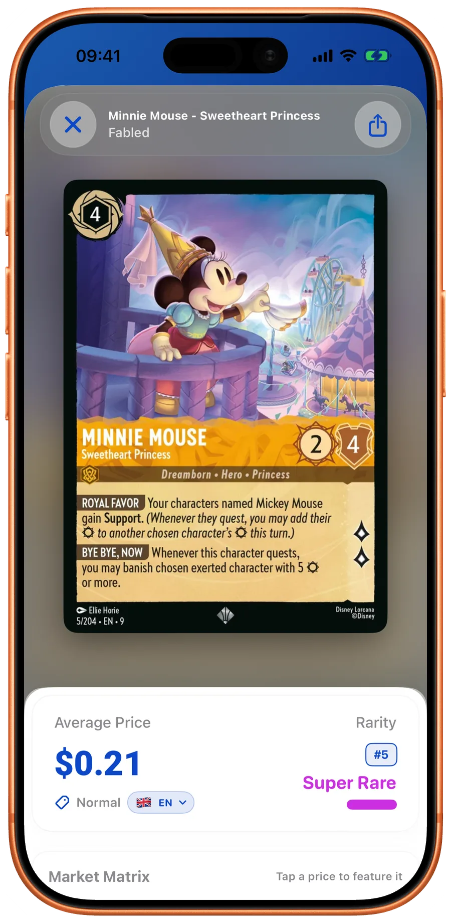 LanaKit card identifier matching a Disney Lorcana card